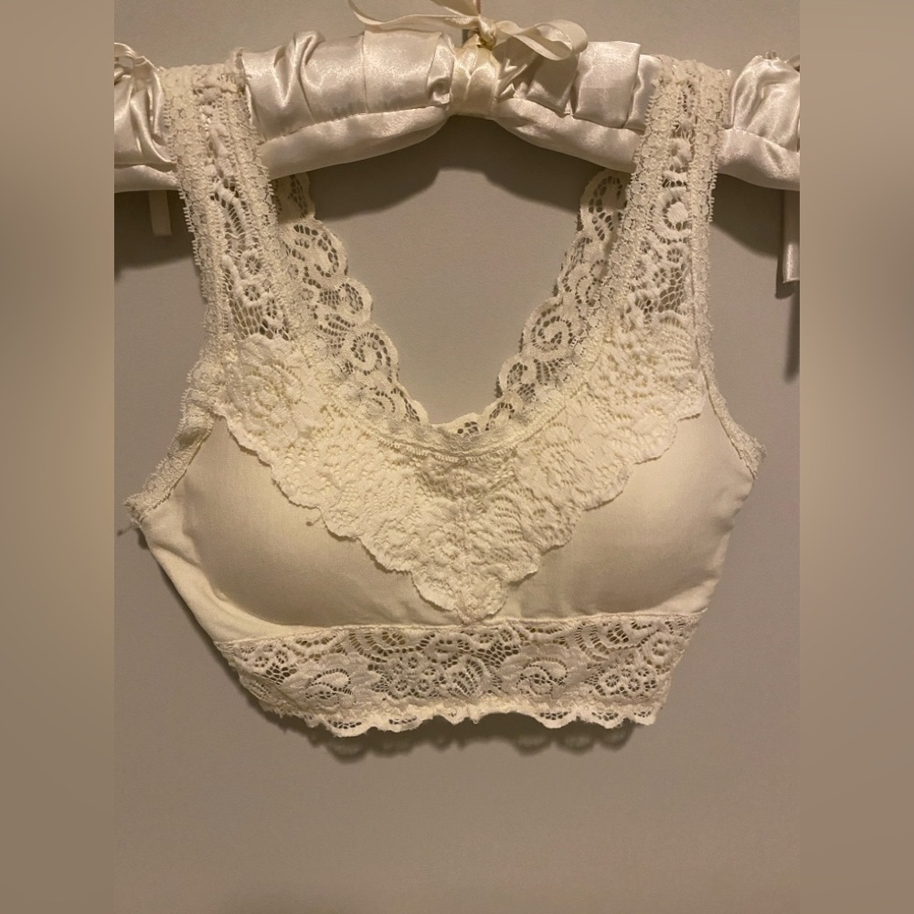 Altar'd State Cream Lace Bralette